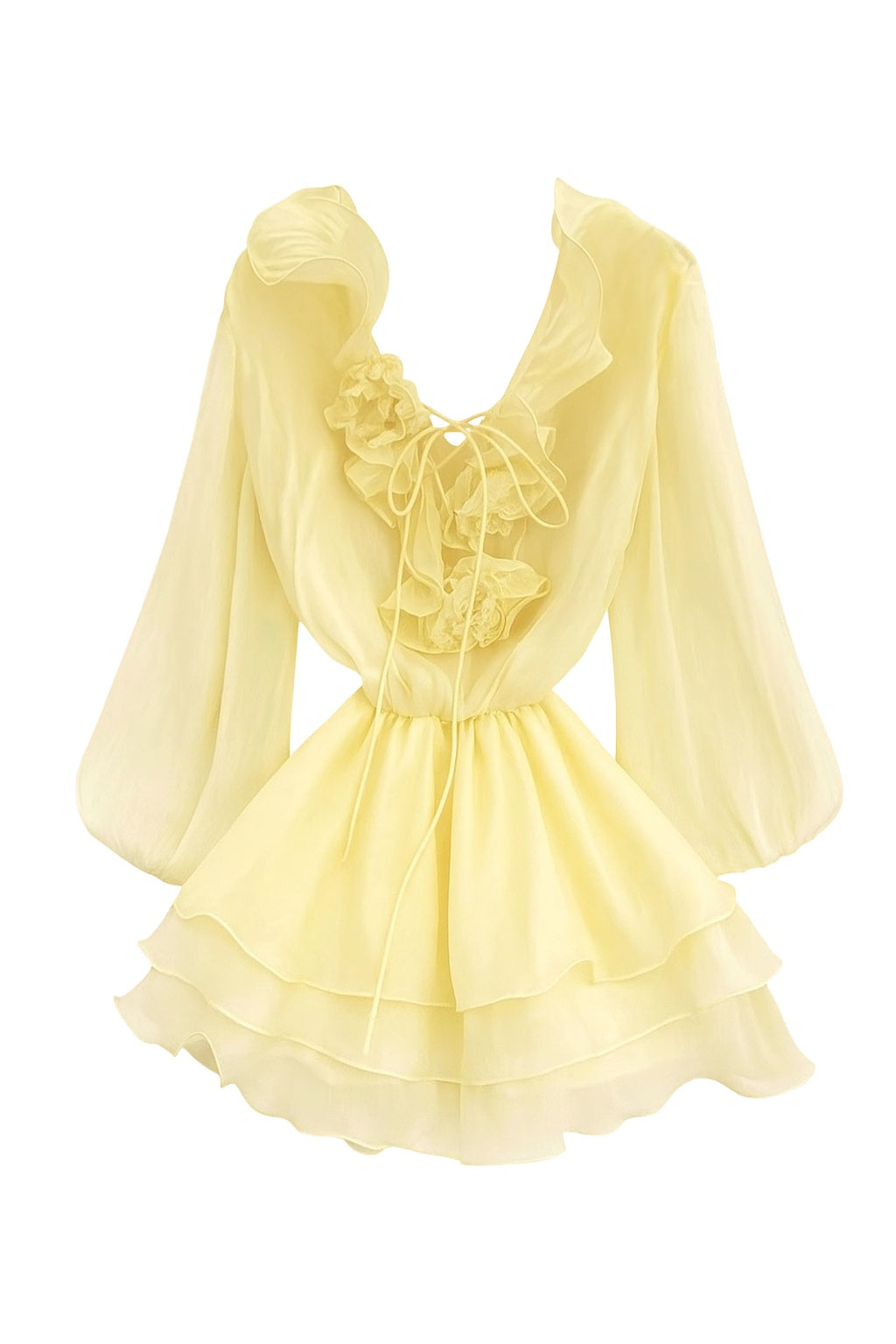 Clarissa three dimensional chiffon dress