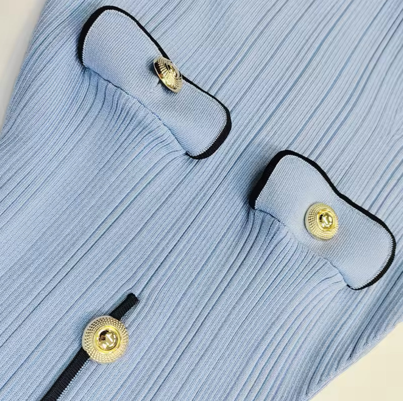 Dolly black trim a line dress