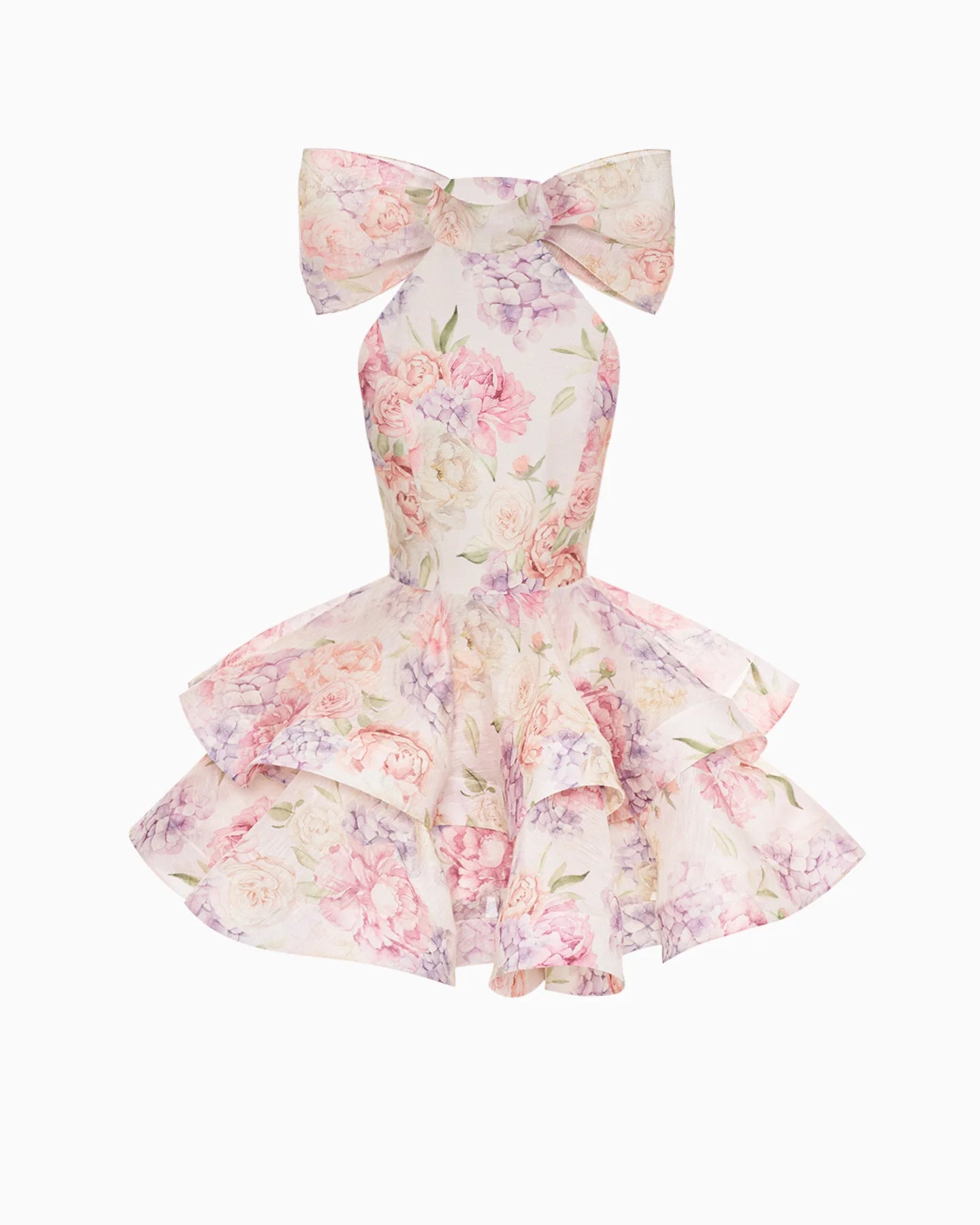 Debra floral halter backless mini dress Mimi June Debra floral halter backless mini dress Mimi June