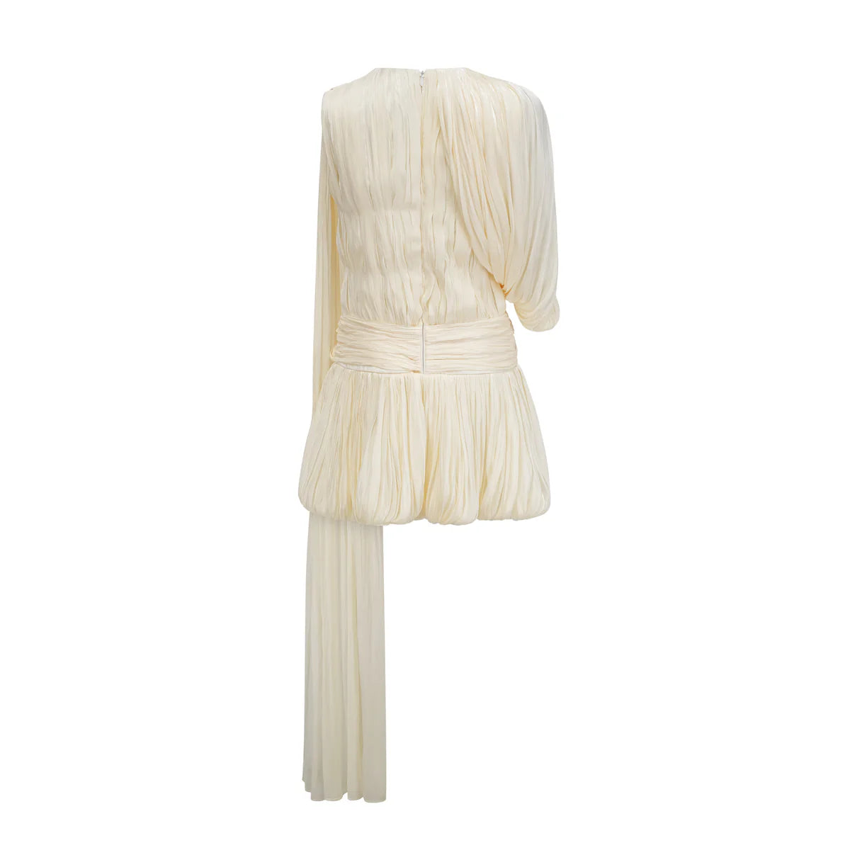 Eva Pleated Mini Dress with Ribbon Design Accent