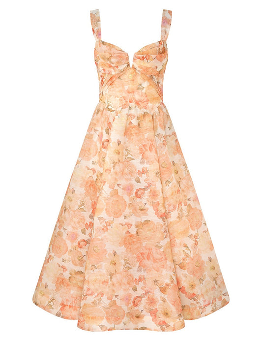 Clementine floral midi dress
