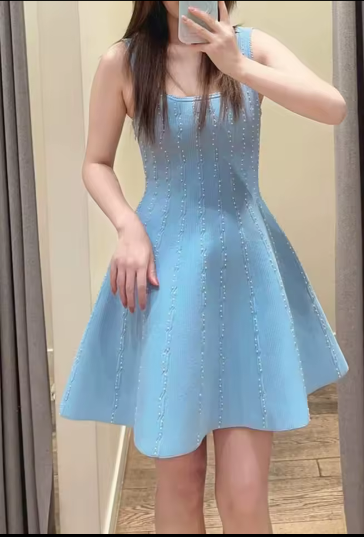 Maja Beaded knit mini dress