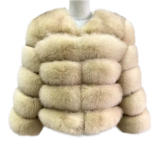 Mika real fox fur coat