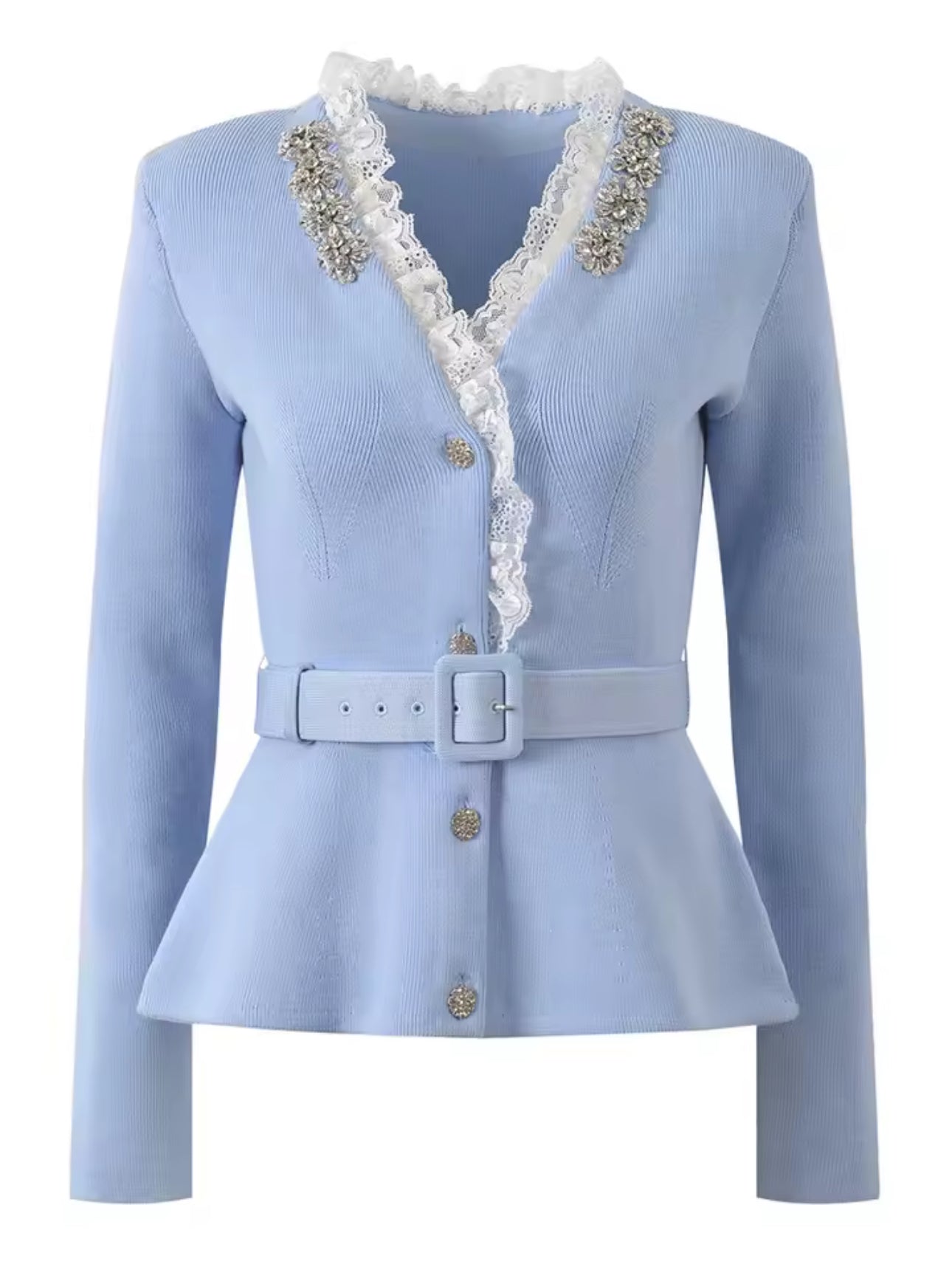 Feryal crystal trim cardigan