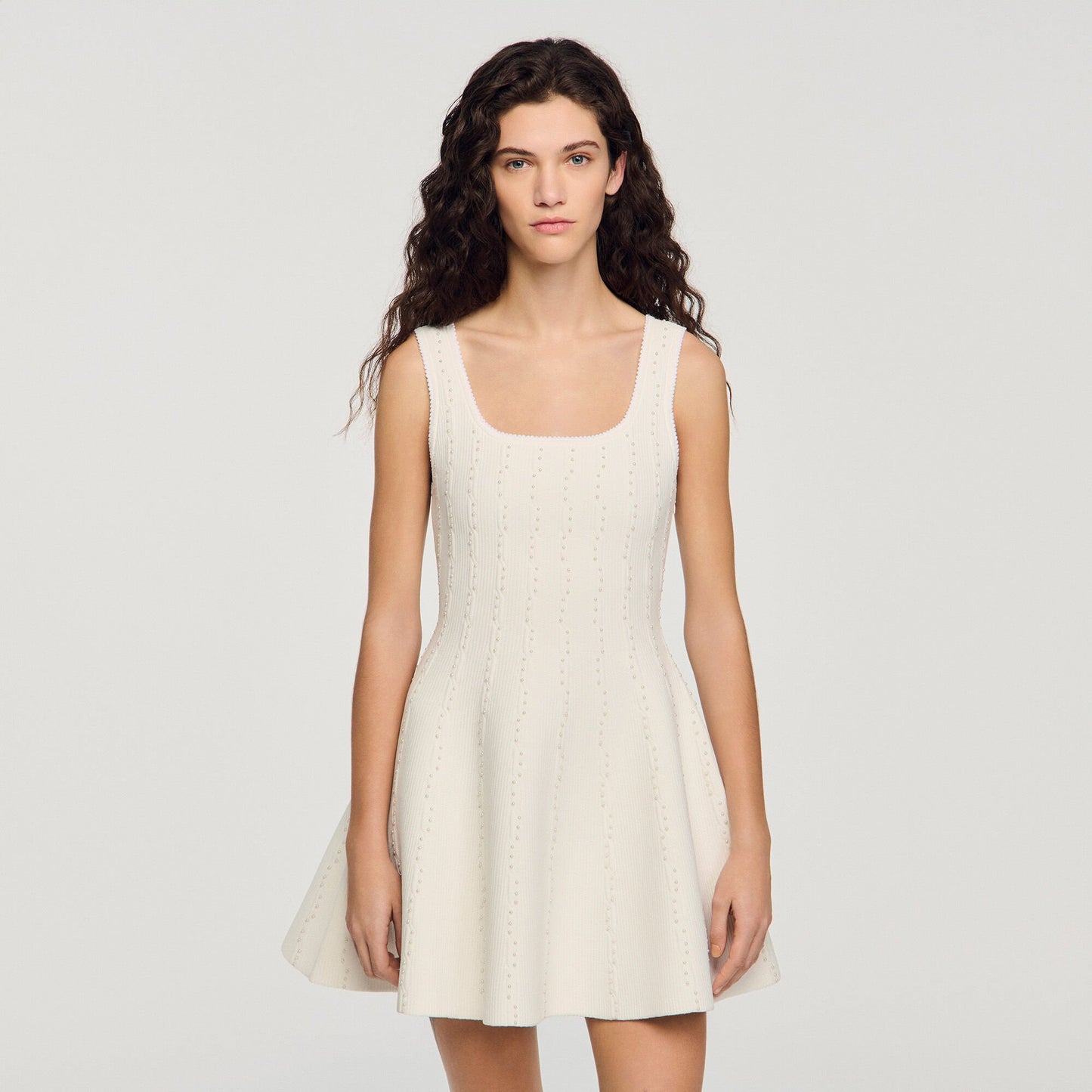 Maja Beaded knit mini dress
