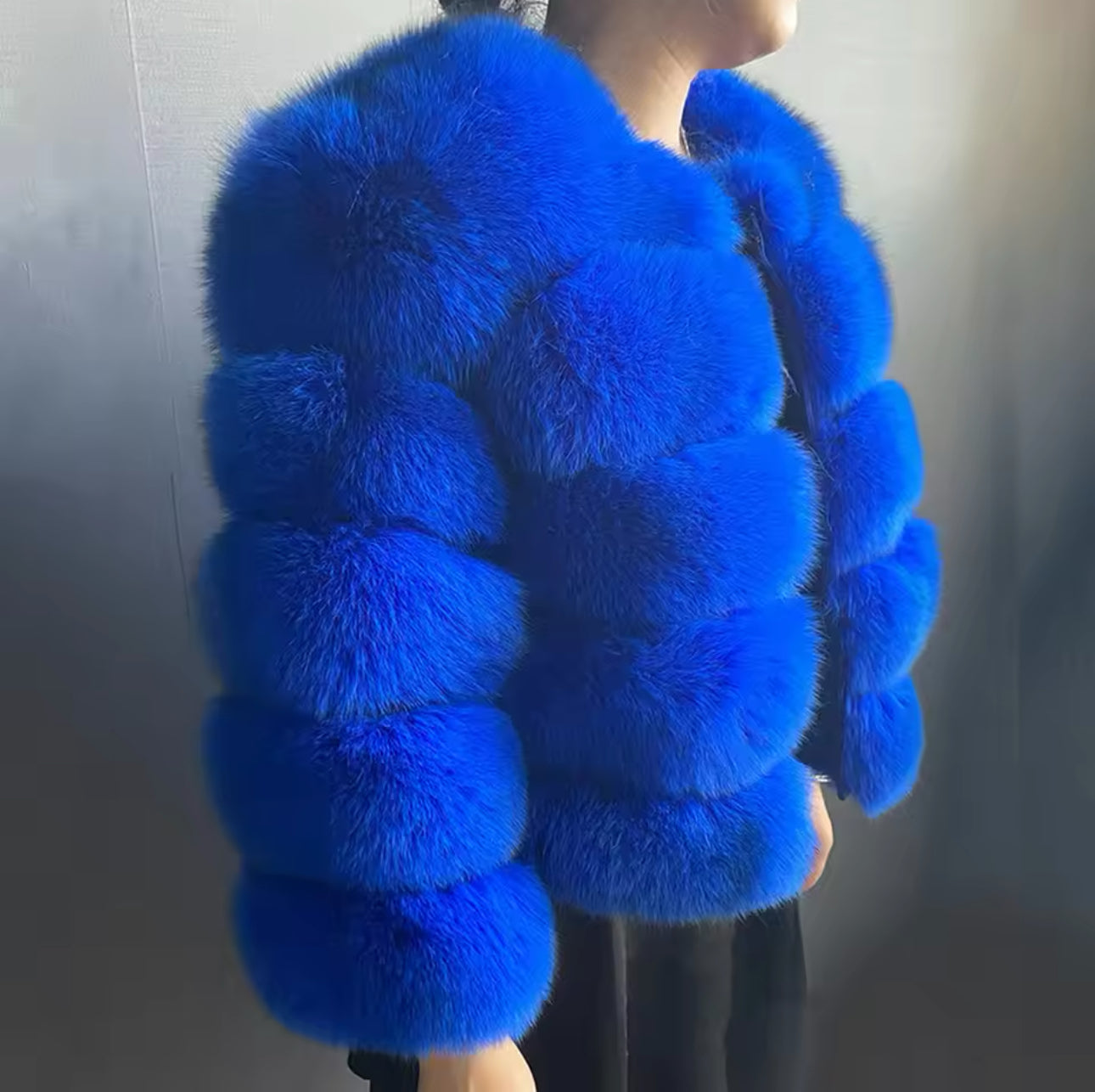 Mika real fox fur coat