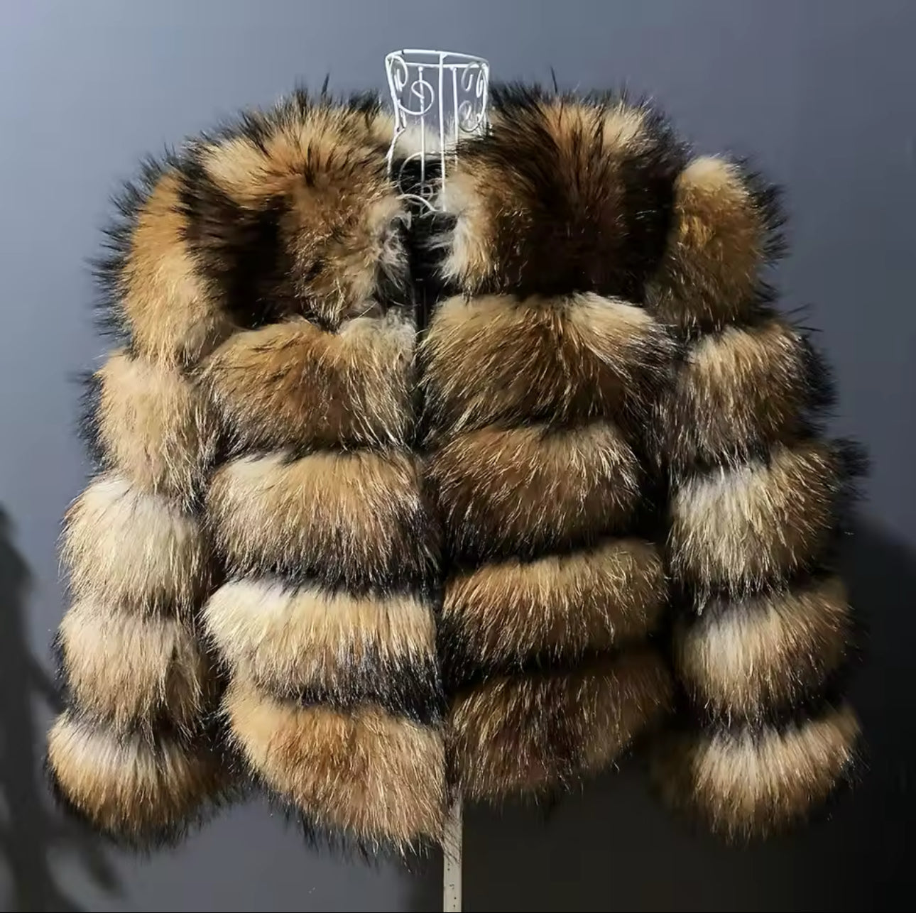 Mika real fox fur coat