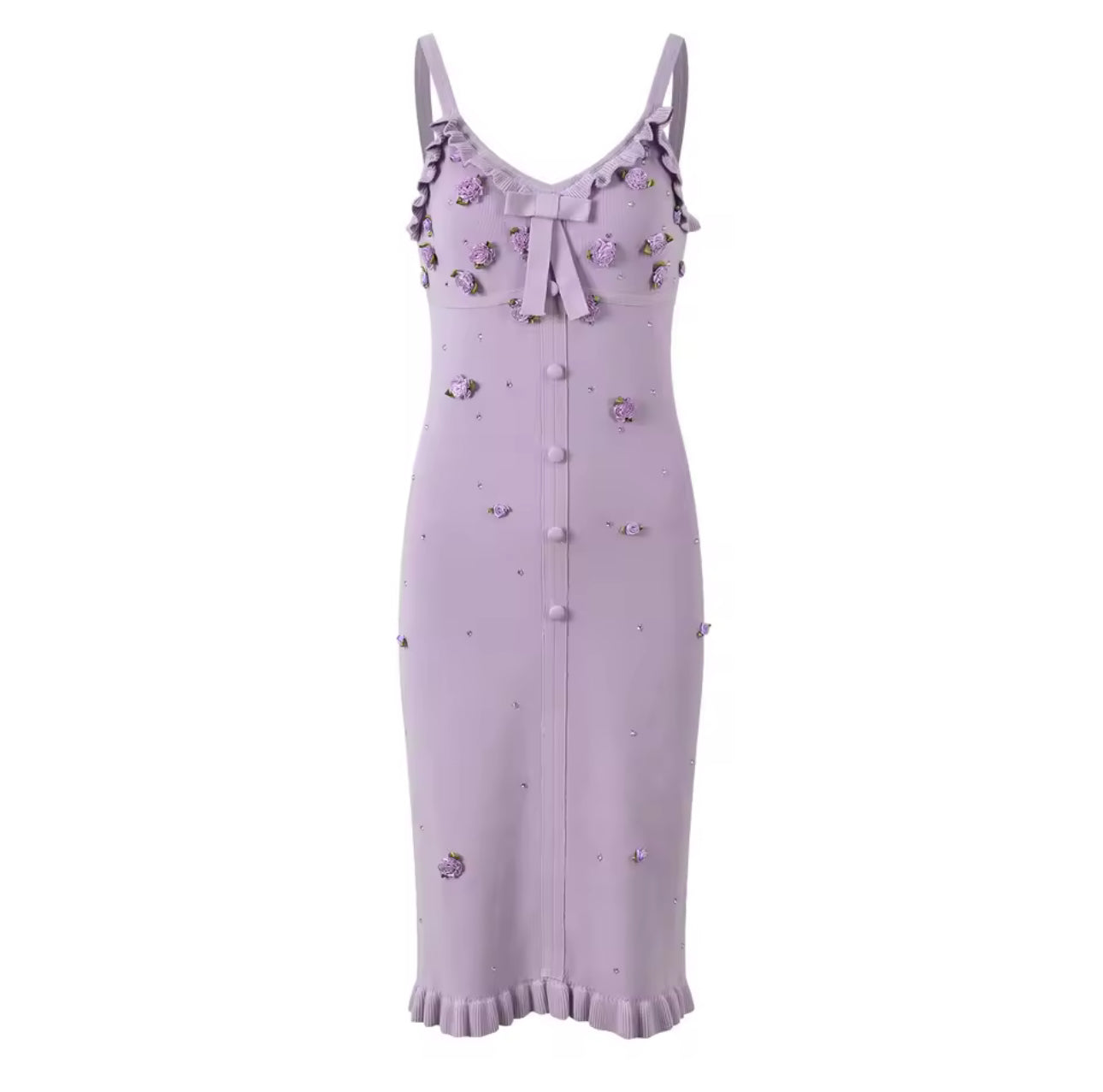 Violet French flower cardigan dress set