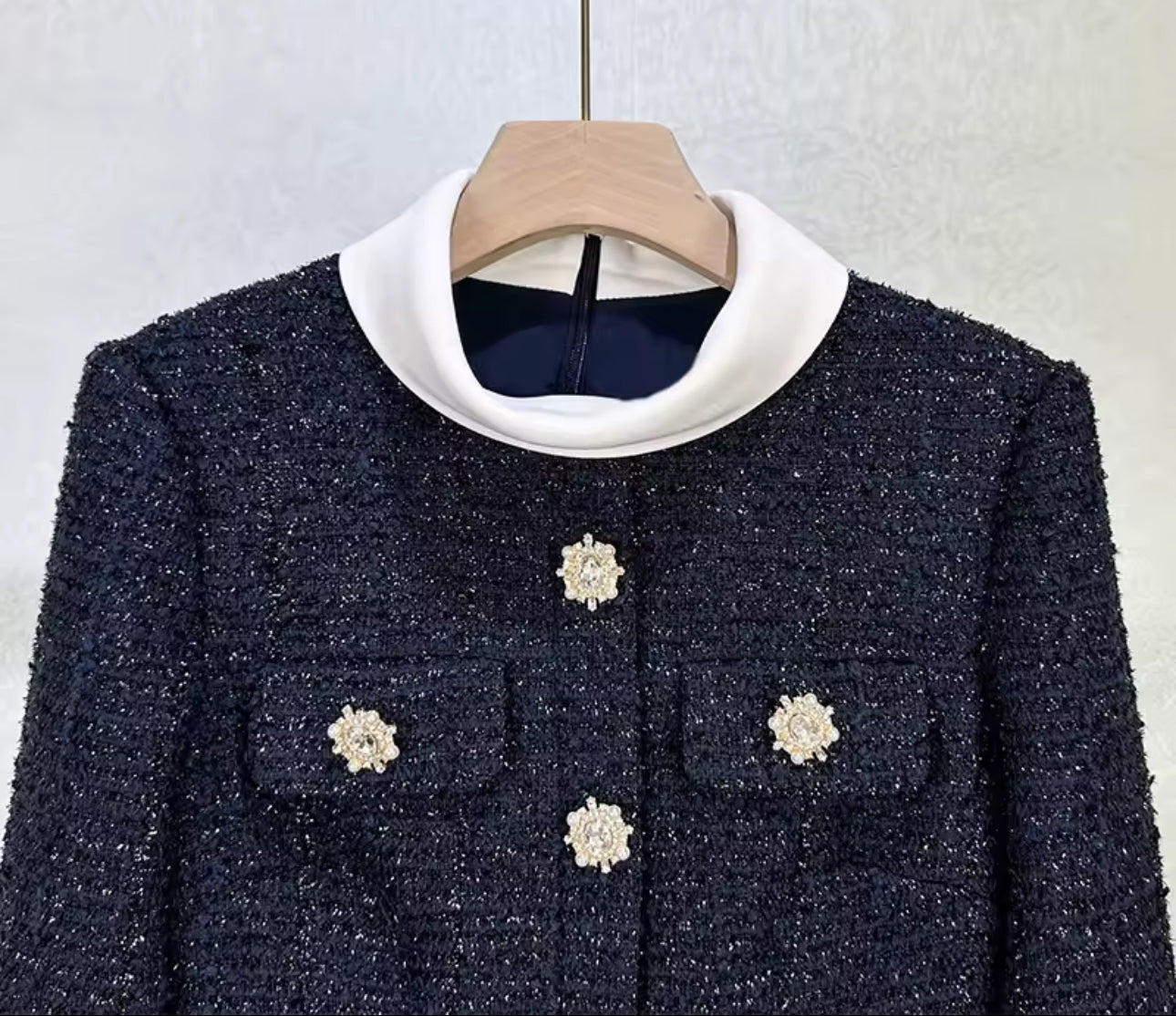 Lala long sleeve tweed mini dress