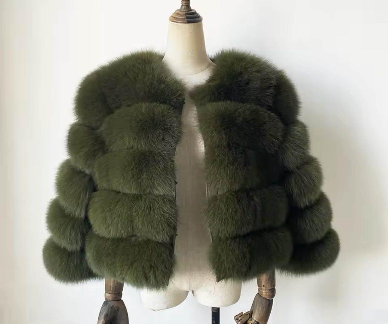 Mika real fox fur coat