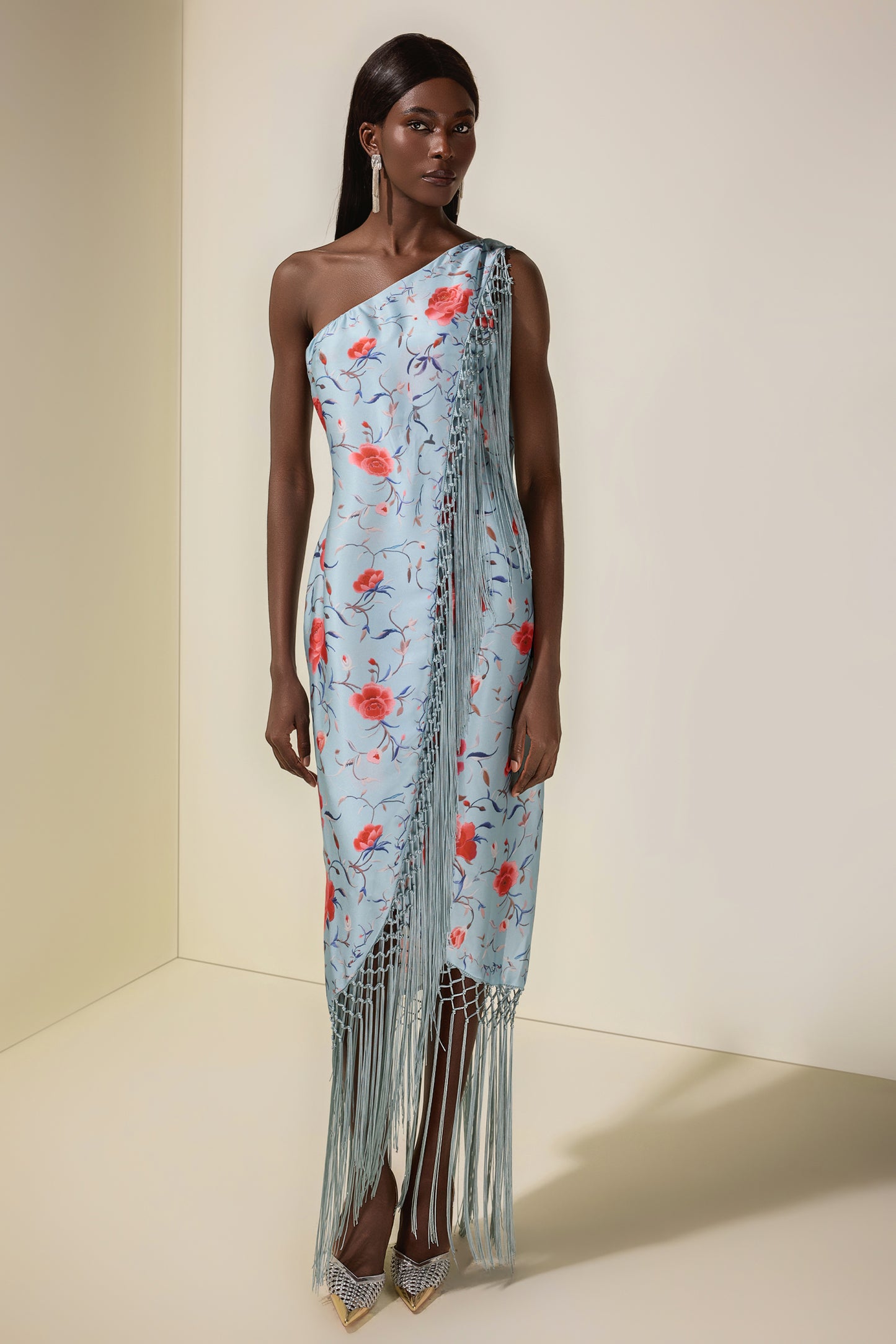 Zareen asymmetrical fringe dress