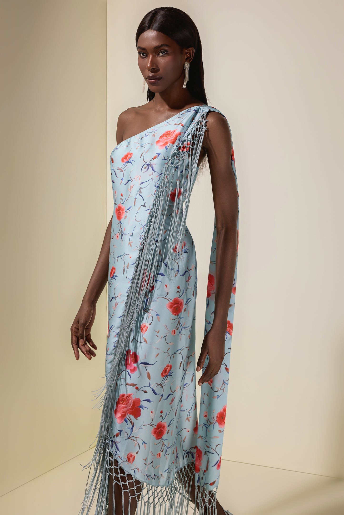 Zareen asymmetrical fringe dress