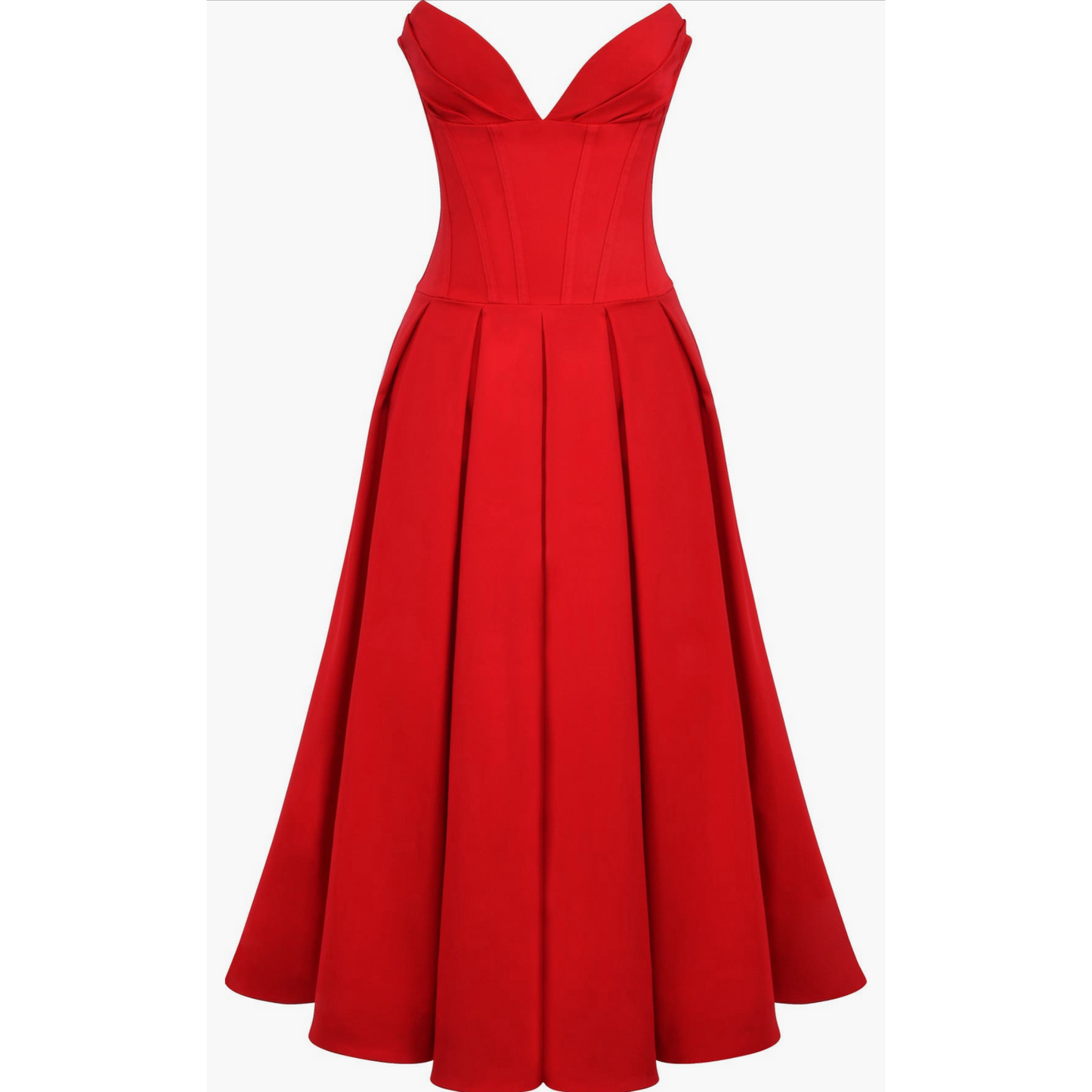 Sarah sweetheart strapless red dress