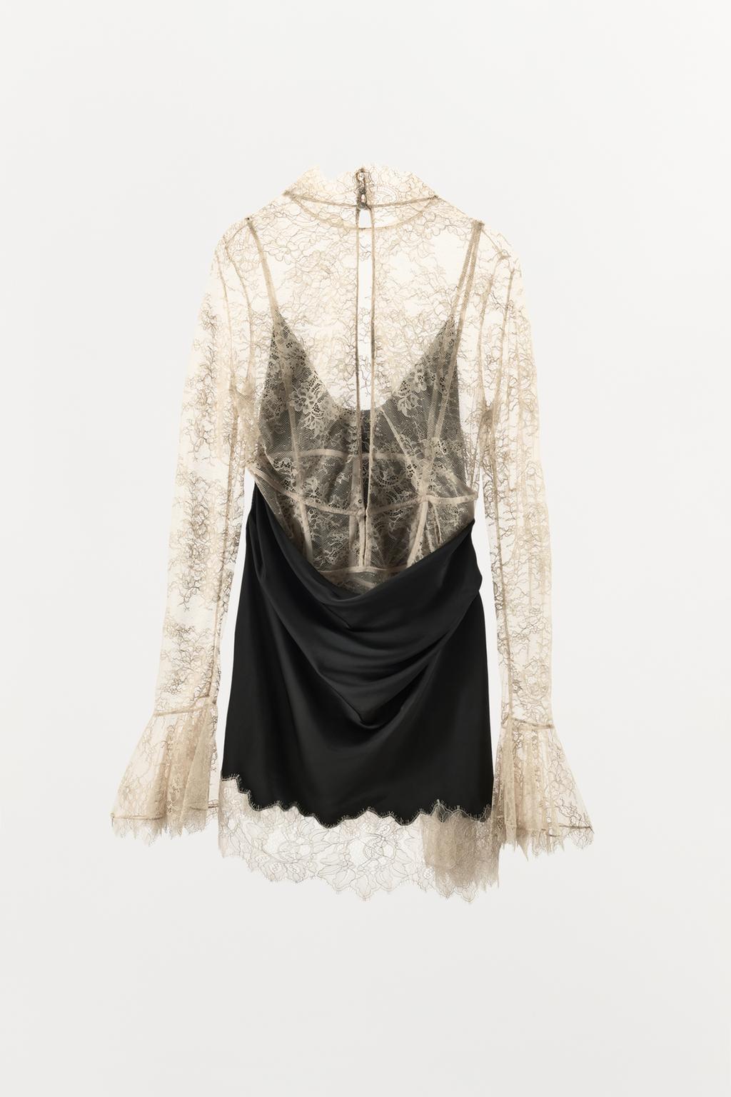 Holly high neck lace dress