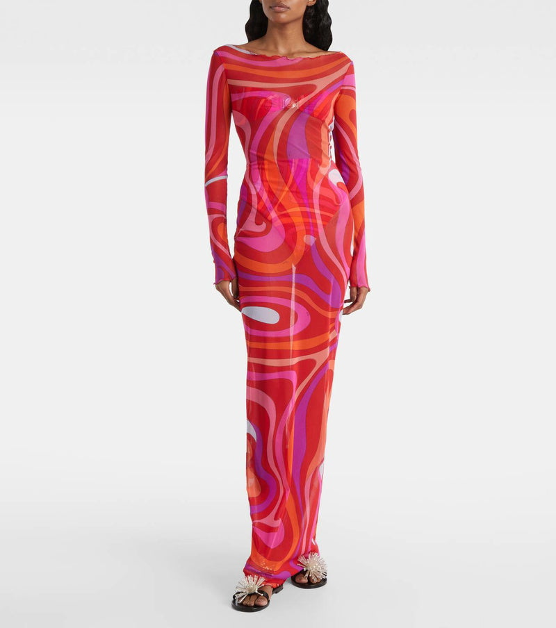 Fucci abstract cover-up dress