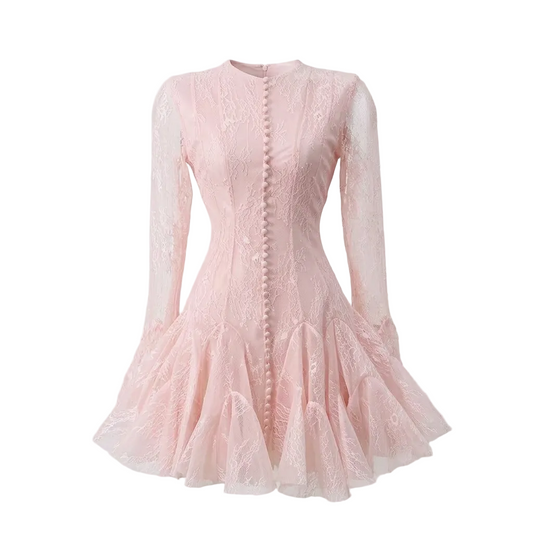 Destiny Lace Button-Front dress