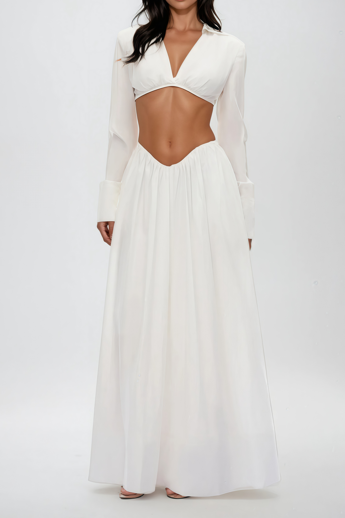 Nelli crop top skirt set
