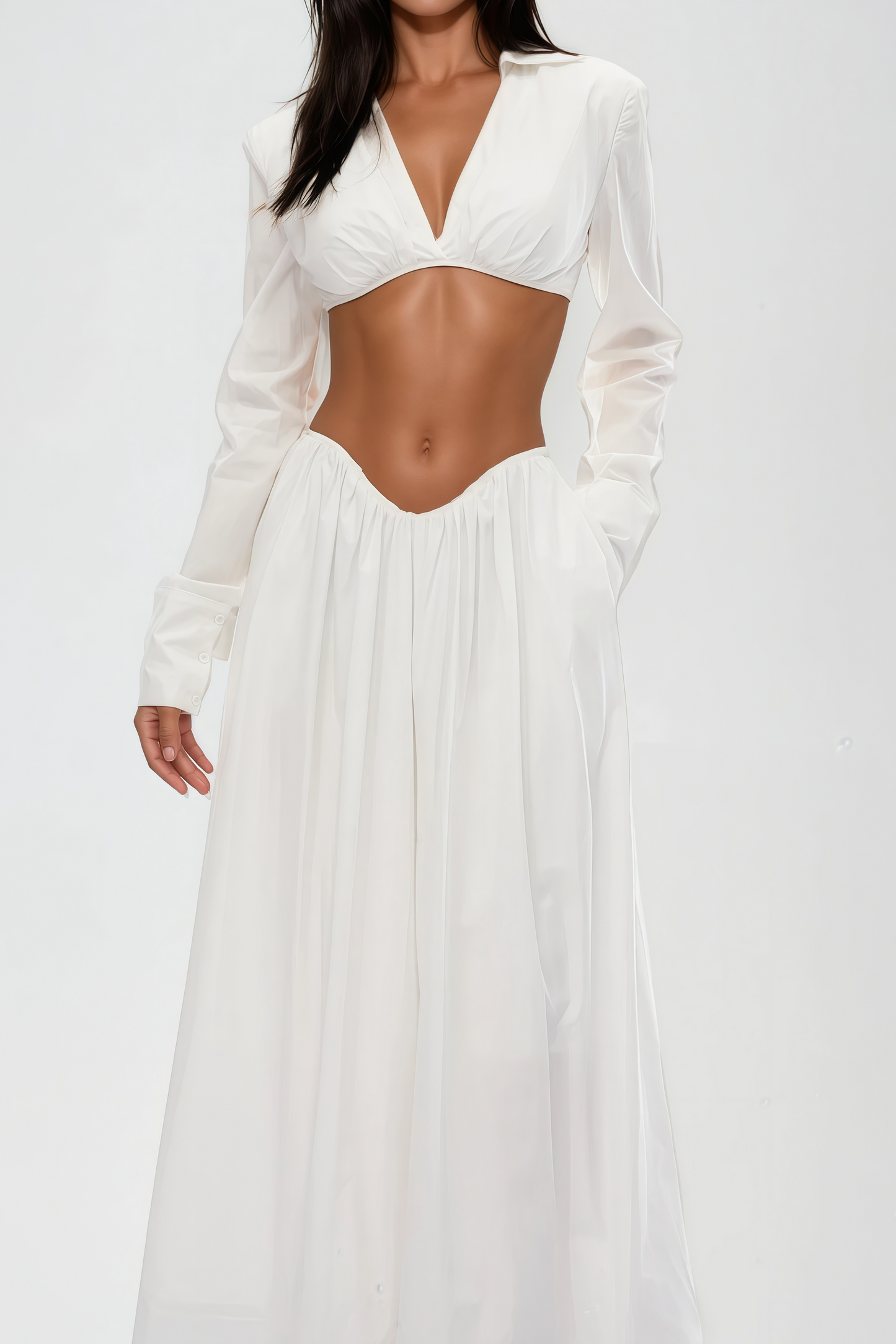 Nelli crop top skirt set