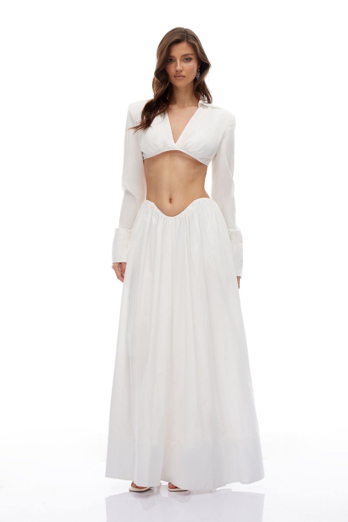 Nelli crop top skirt set