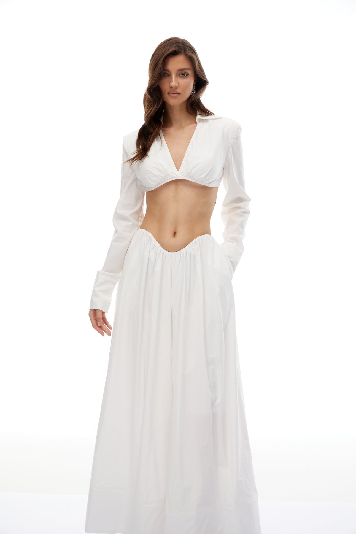 Nelli crop top skirt set